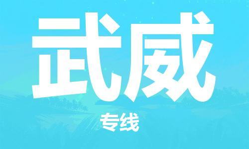 天津到武威物流公司-天津至武威专线-天津到武威货运公司