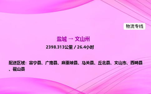 盐城到文山州货运公司_盐城到文山州物流专线_盐城到文山州物流公司