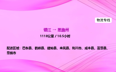 镇江到恩施州物流公司-镇江到恩施州货运专线（全/境-派送）