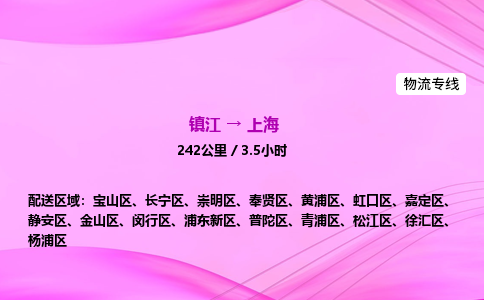 镇江到上海物流公司-镇江到上海货运专线（全/境-派送）