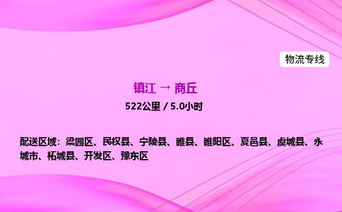 镇江到商丘物流公司-镇江到商丘货运专线（全/境-派送）
