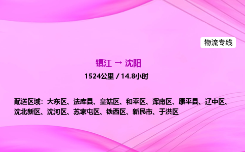 镇江到沈阳物流公司-镇江到沈阳货运专线(全/境-派送) 镇江到沈阳物流公司-镇江到沈阳货运专线(全/境-派送)