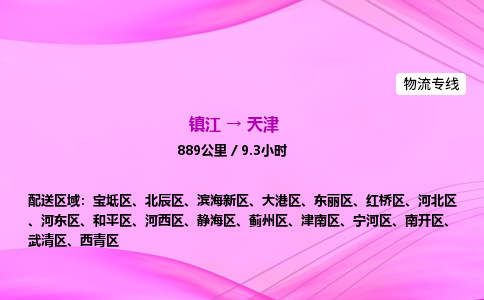 镇江到天津物流公司-镇江到天津货运专线（全/境-派送）