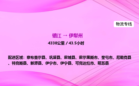 镇江到伊犁州物流公司-镇江到伊犁州货运专线（全/境-派送）