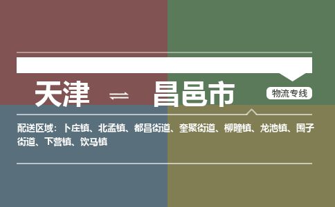 天津到昌邑市物流专线-昌邑市到天津货运公司-物流专线市县闪送