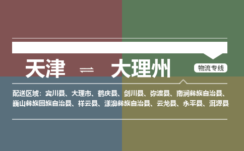 天津到大理州物流公司-天津至大理州专线-高效、便捷、省心！