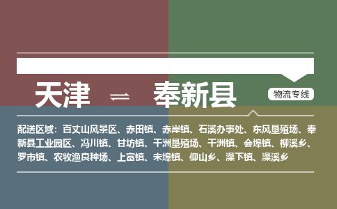 天津到奉新县货运公司_天津到奉新县物流专线「全境闪送」