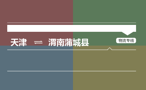 天津到渭南蒲城县物流专线-渭南蒲城县到天津货运公司-货运公司费用价格