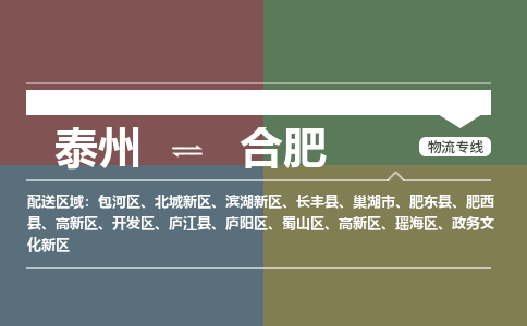 泰州到合肥物流专线-高效便捷的泰州至合肥专线