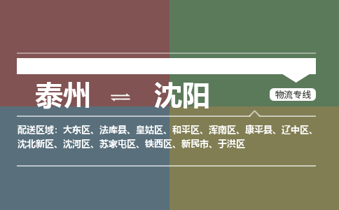 泰州到沈阳物流专线-高效便捷的泰州至沈阳专线