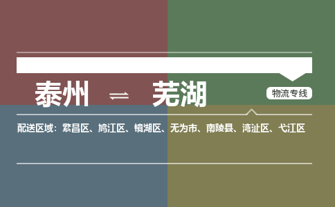 泰州到芜湖物流专线-高效便捷的泰州至芜湖专线