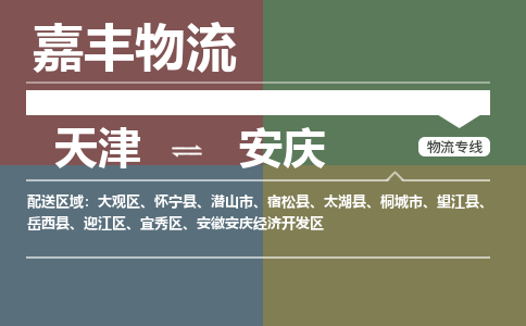 天津到安庆物流公司|天津至安庆物流专线（区域内-均可派送）