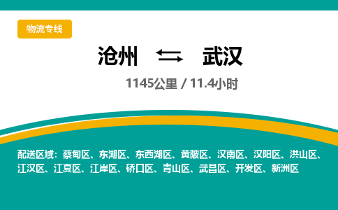 沧州到武汉货运公司直达物流专线_沧州到武汉物流公司回程车配货