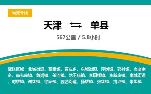 天津到单县货运公司_天津到单县物流货运专线