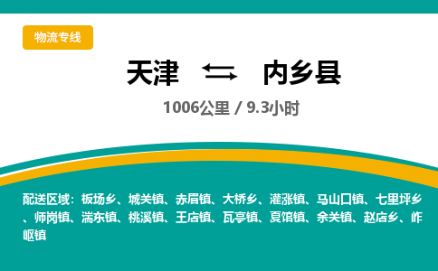 天津到内乡县货运公司_天津到内乡县物流专线物流专线市县闪送