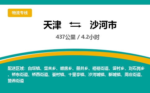 天津到沙河市物流专线-沙河市到天津货运公司-特种货物运输专线