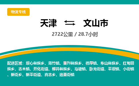 天津到文山市物流专线-文山市到天津货运公司-重大设备运输专线