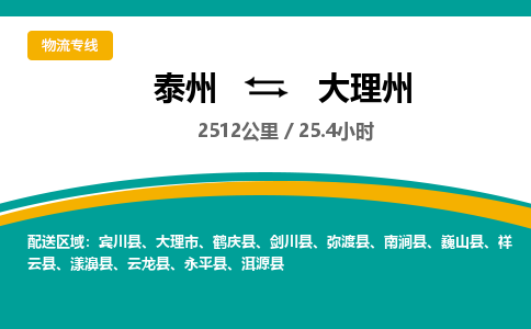 泰州到大理州物流专线-高效便捷的泰州至大理州专线 泰州到大理州物流专线-高效便捷的泰州至大理州专线