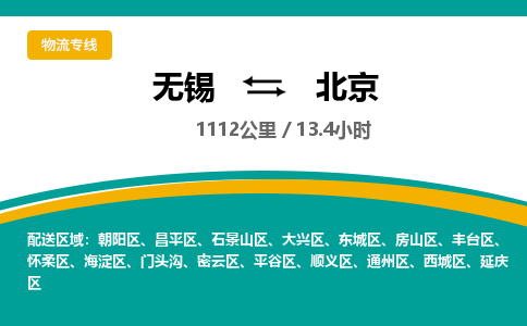 无锡到北京物流专线,无锡到北京物流公司「市县闪送」