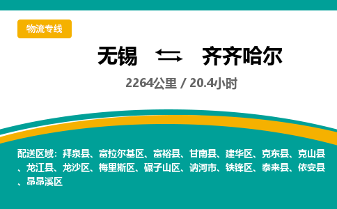 无锡到齐齐哈尔物流专线,无锡到齐齐哈尔物流公司「直达往返」