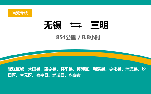 无锡到三明物流专线,无锡到三明物流公司「机动性高」