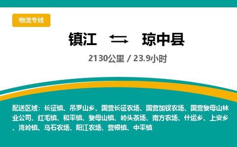 镇江到琼中县物流公司-镇江到琼中县货运专线（全/境-派送）