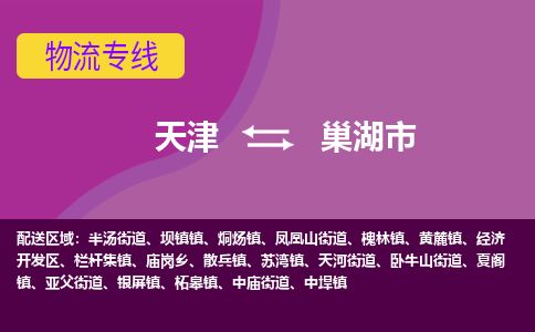 天津到巢湖市货运公司_天津到巢湖市物流货运专线