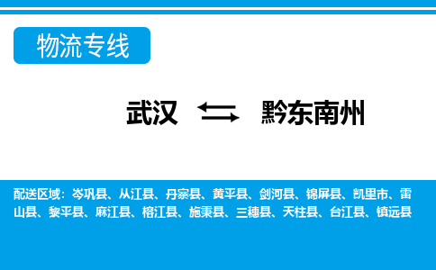 武汉至黔东南州物流公司|武汉到黔东南州货运专线