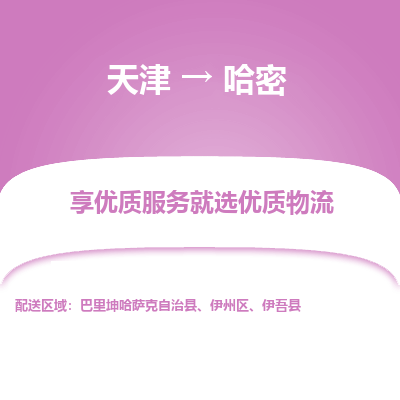 天津到哈密物流公司-天津至哈密物流专线（县/镇-派送无盲点）
