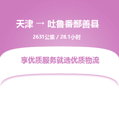 天津到吐鲁番鄯善县物流公司-天津至吐鲁番鄯善县专线(物流专线全境闪送)