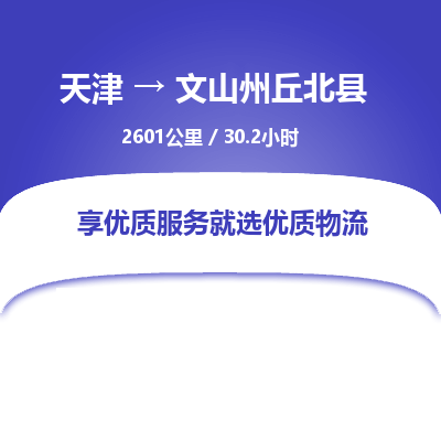 天津到文山州丘北县物流公司-天津至文山州丘北县专线(物流专线按时送达)