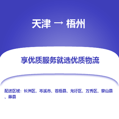 天津到梧州物流公司-天津至梧州专线-高效、便捷、省心！