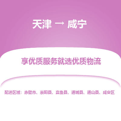 天津到咸宁物流公司-天津至咸宁专线-高效、便捷、省心！